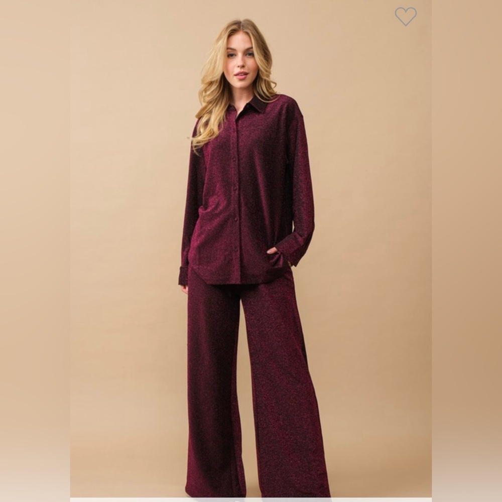 Elegant Burgundy Women's Set